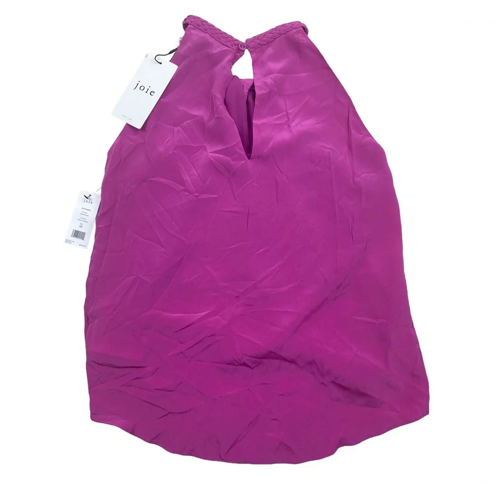 Joie Catharne Silk Halter Top Purple Orchid XS NWT - Picture 2 of 4